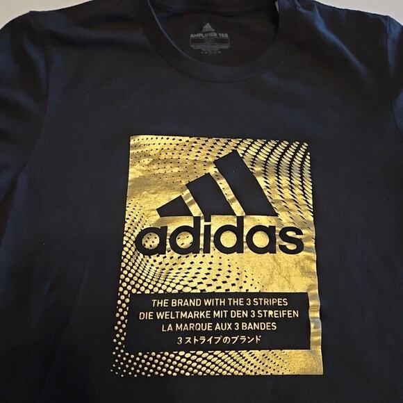 Adidas Badge of Sport Foil Box Amplifier Small Black Gold graphic - Picture 3 of 4